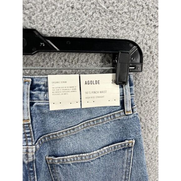 Agolde 90’s Pinch Waist High Rise Straight Size 24 in “Ruler” - Picture 8 of 12